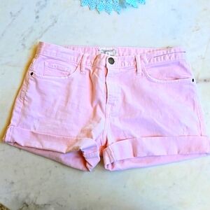 Current Elliott the Boyfriend roll short in pink stardust size 29